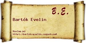 Bartók Evelin névjegykártya