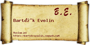 Bartók Evelin névjegykártya